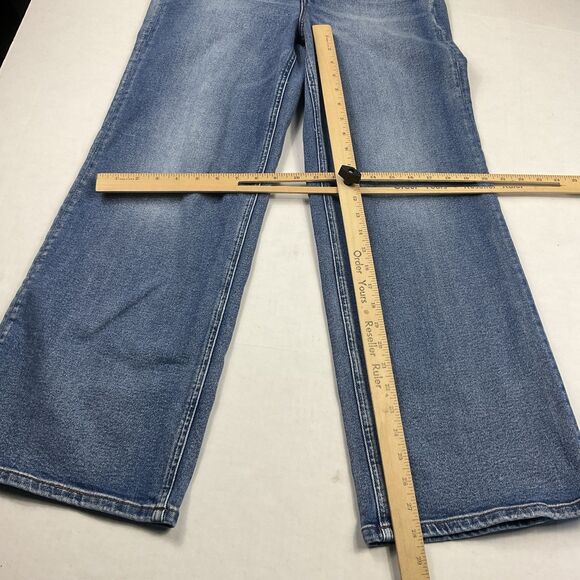 BlankNYC The Chrystie High Rise Cropped Wide Leg Jeans 29 Blue 70s Retro Palazzo - Picture 4 of 14